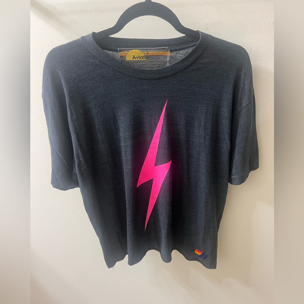 Aviator Nation Lightning Bolt T-Shirt Size M